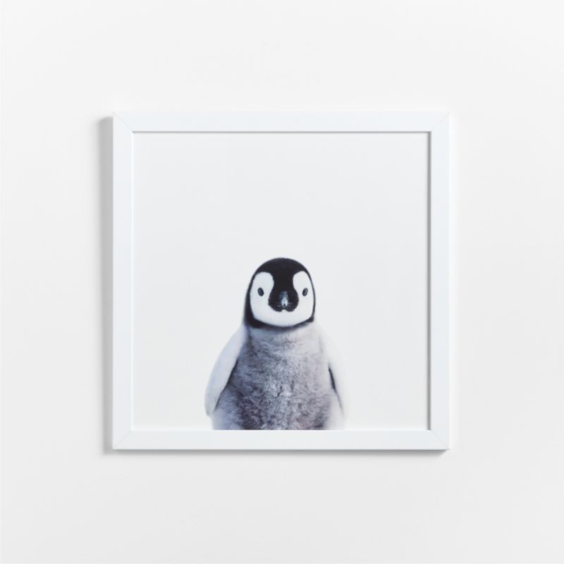 Baby Penguin White Wood Framed Wall Art Print - image 0 of 9