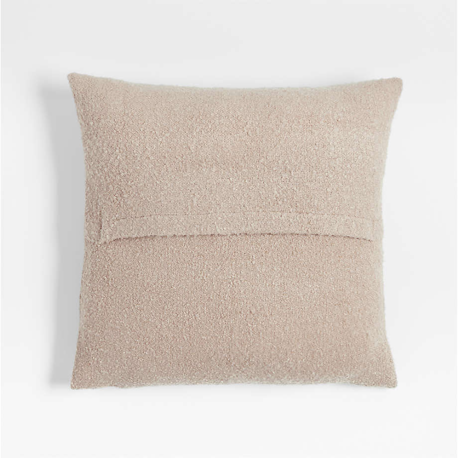 Frances Faux Mohair 23"x23" Frothy Beige Throw Pillow with Feather Insert by Jake Arnold