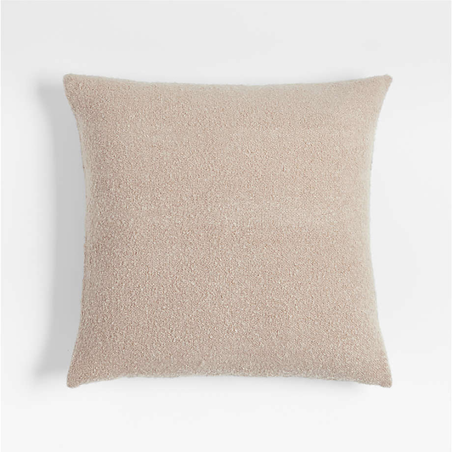 Frances Faux Mohair 23"x23" Frothy Beige Throw Pillow Cover by Jake Arnold (Open Larger View)