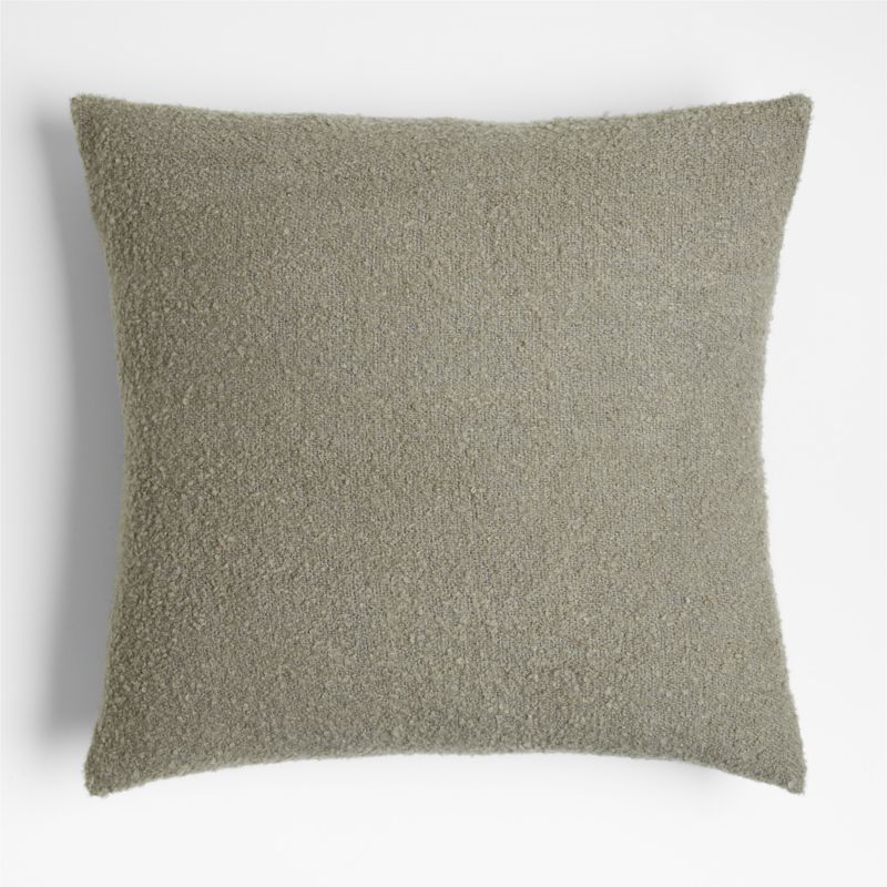 Frances Faux Mohair 23"x23" Leaf Green Throw Pillow Cover by Jake Arnold