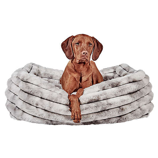 Franklin Silver Fox Fur Dog Beds