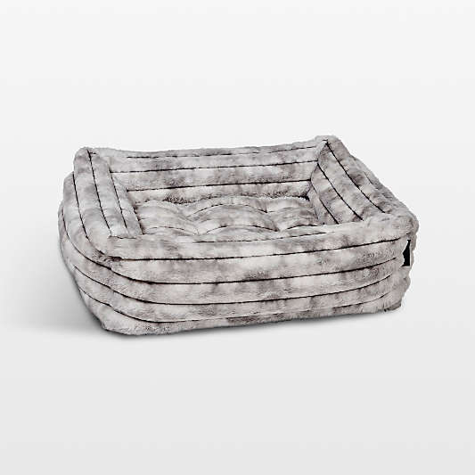 Franklin Silver Fox Fur Dog Beds