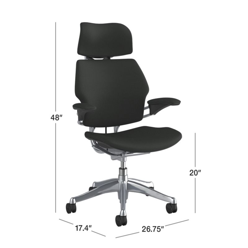 Humanscale Freedom Black Office Chair with Headrest + Reviews | Crate ...