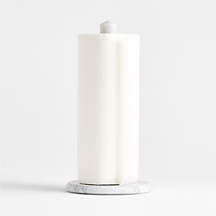 French Kitchen White Marble Paper Towel Holder + Reviews | Crate & Barrel