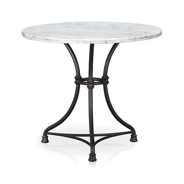 Round indoor shop bistro table