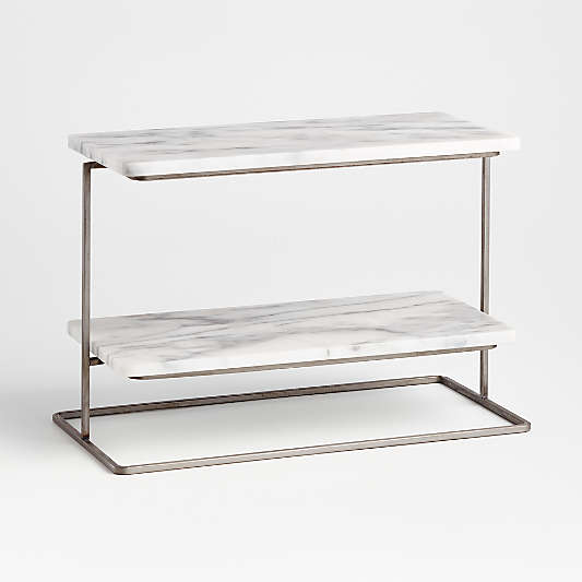 French Kitchen Marble 2-Tier Server