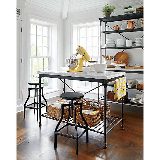 French Kitchen Bakers Rack with Hutch