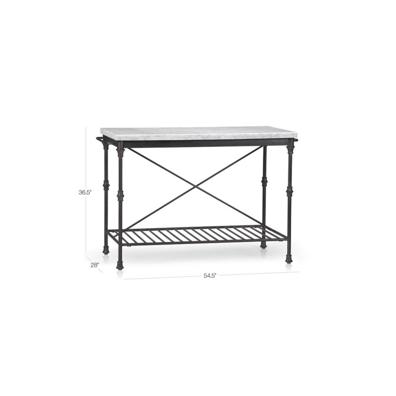 View French 55" Kitchen Island - image 2 of 19