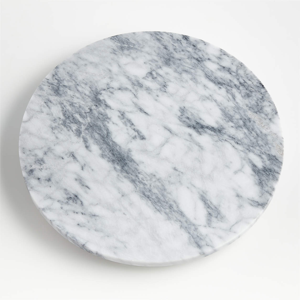 French Kitchen White Marble Lazy Susan + Reviews | Crate & Barrel