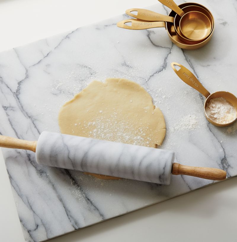French Kitchen White Marble Pastry Slab + Reviews | Crate u0026 Barrel
