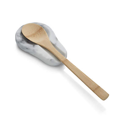 White Modern Marble Spoon Rest - Hudson Grace