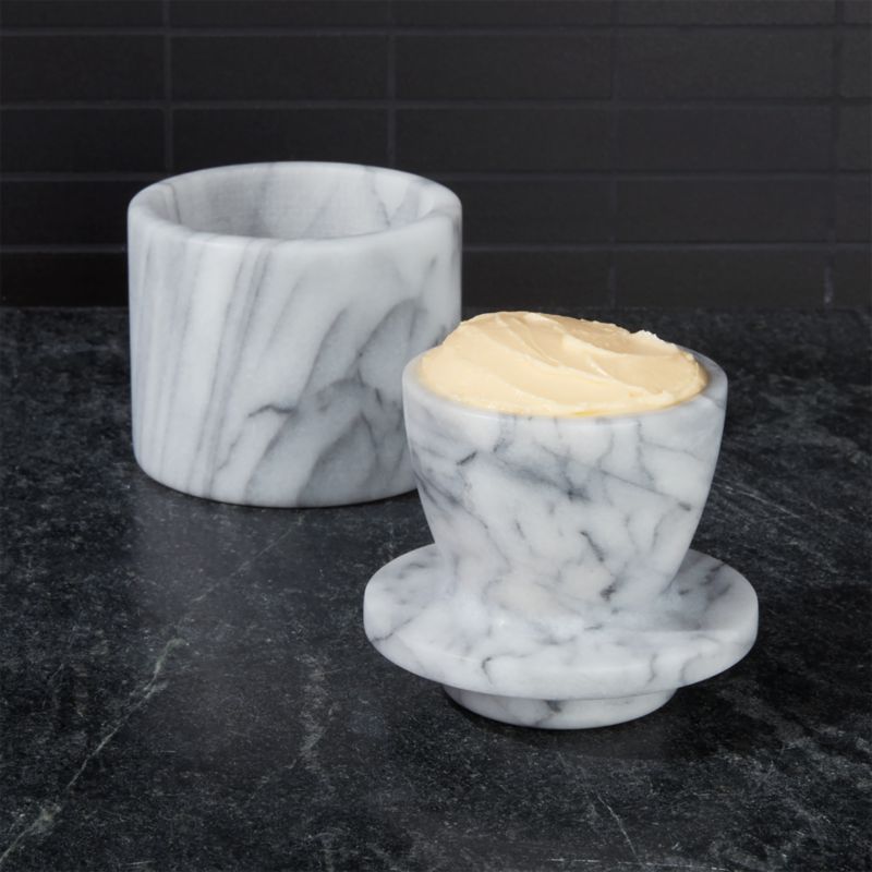 French Kitchen Marble Butter Keeper - image 6 of 15