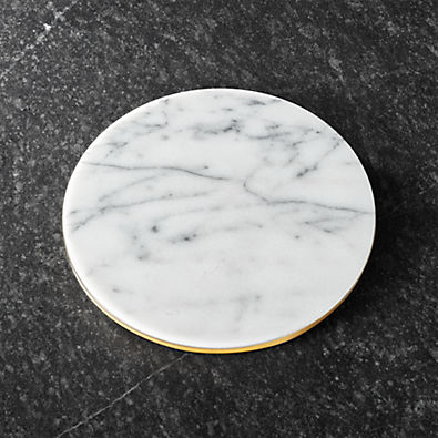 View French Kitchen Marble/Gold Trivet details