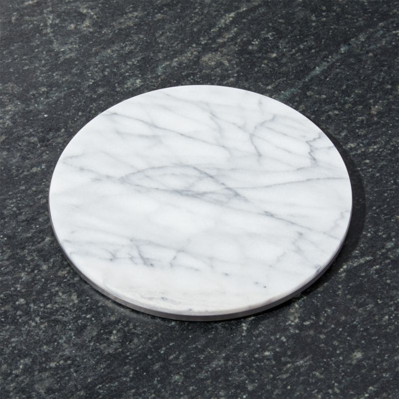 French Kitchen 24 White Marble Lazy Susan + Reviews