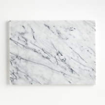 French Kitchen White Marble Platter Cheese Board Platter + Reviews | Crate & Barrel