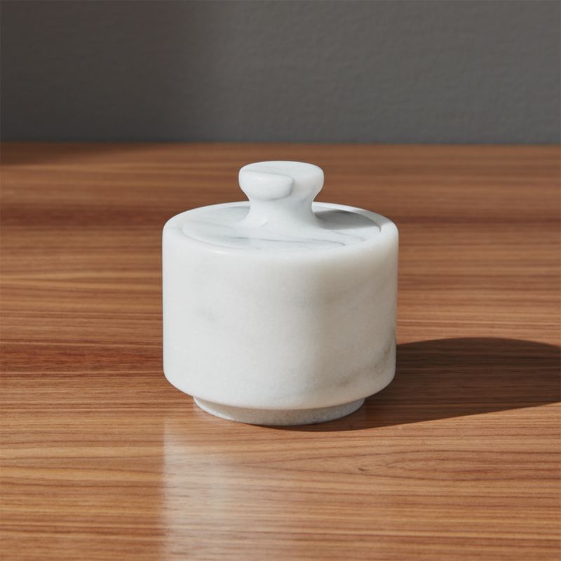 Sandstone and Marble Salt Cellar Set