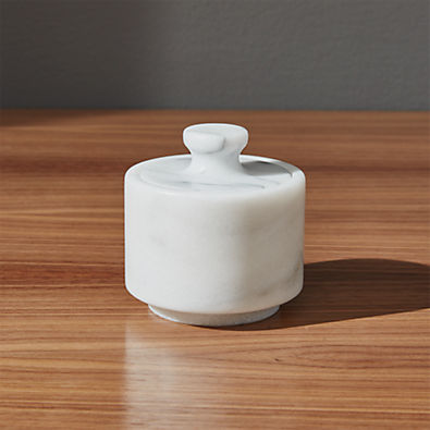 View French Kitchen Marble Salt Cellar details