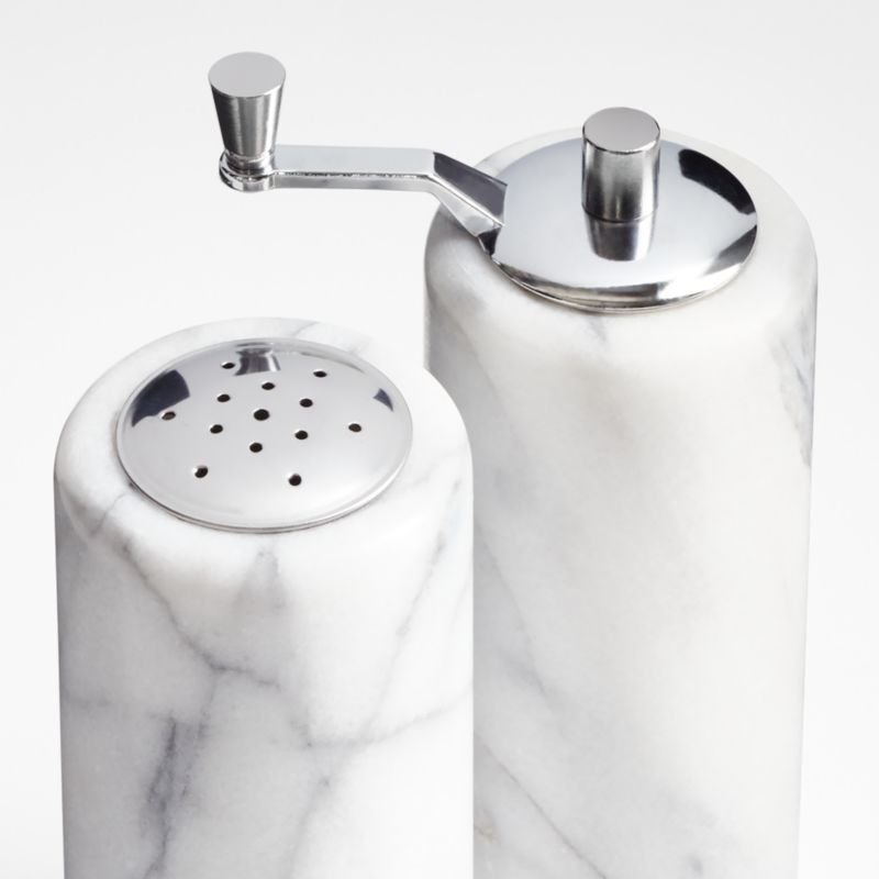 French Kitchen Marble Salt and Pepper Set