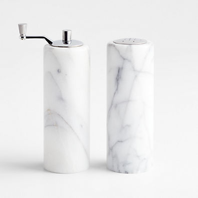 View French Kitchen Marble Salt and Pepper Set details