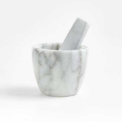 French Kitchen Mini Marble Mortar and Pestle