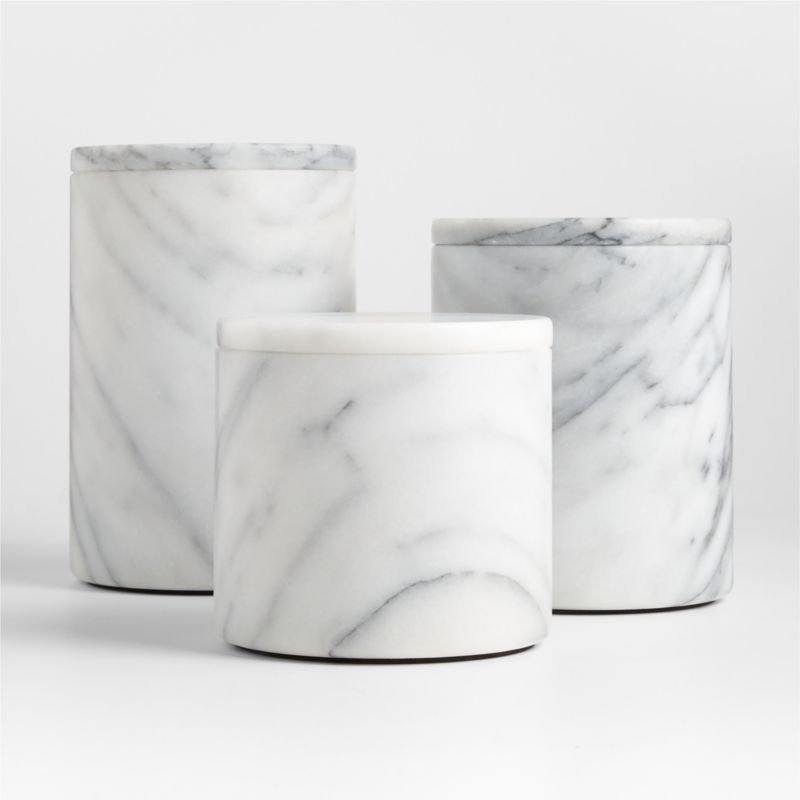 French Marble Canister Set + Reviews | Crate & Barrel