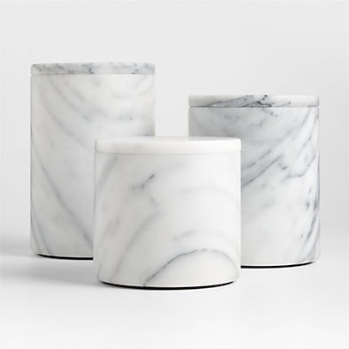 View French Kitchen Marble Canister Set details