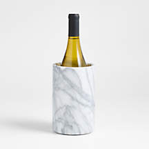 French Kitchen White Marble Wine Cooler + Reviews | Crate & Barrel