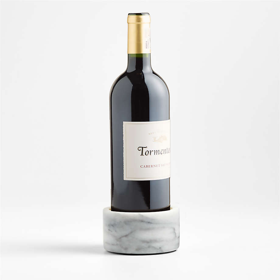 French Kitchen White Marble Wine Coaster + Reviews | Crate & Barrel