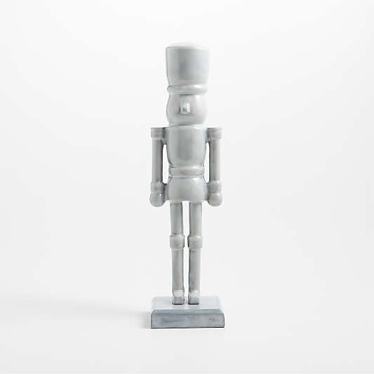 French White Metal Nutcracker Large 18"