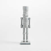 French White Metal Nutcracker Small 12"