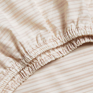 View Frenchie Dusty Blush 100% Organic Cotton Baby Crib Fitted Sheet by Leanne Ford details