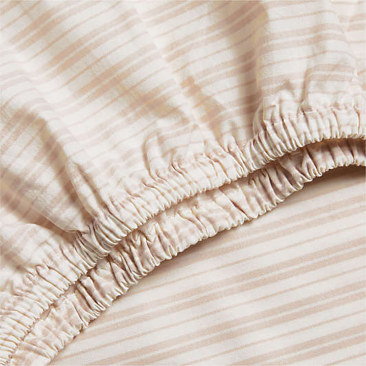 Frenchie Dusty Blush 100% Organic Cotton Baby Crib Fitted Sheet by Leanne Ford