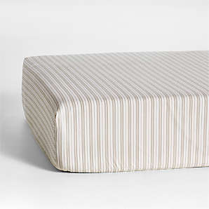 Navy stripe hotsell crib sheet