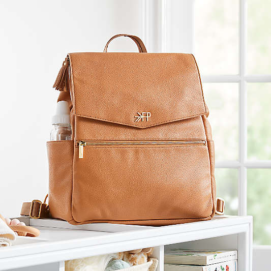 Freshly Picked Butterscotch Brown Diaper Bag Backpack