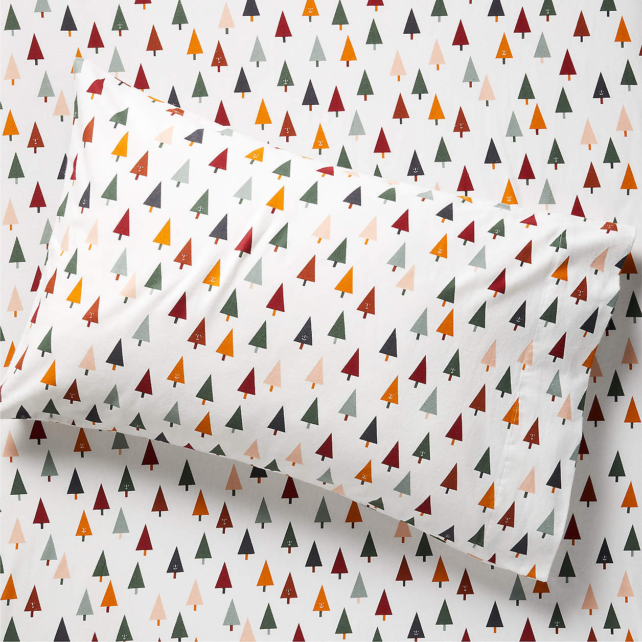 Supercozy Friendly Forest Organic Cotton Flannel Kids Pillowcase