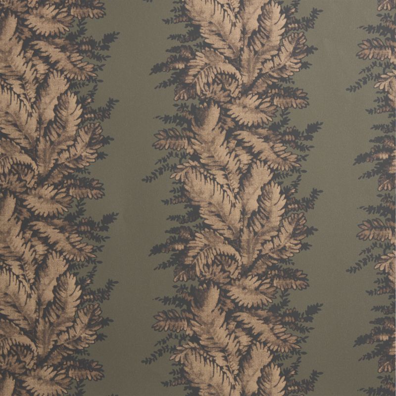 Fern Trellis Burnt Green Wallpaper - image 2 of 3