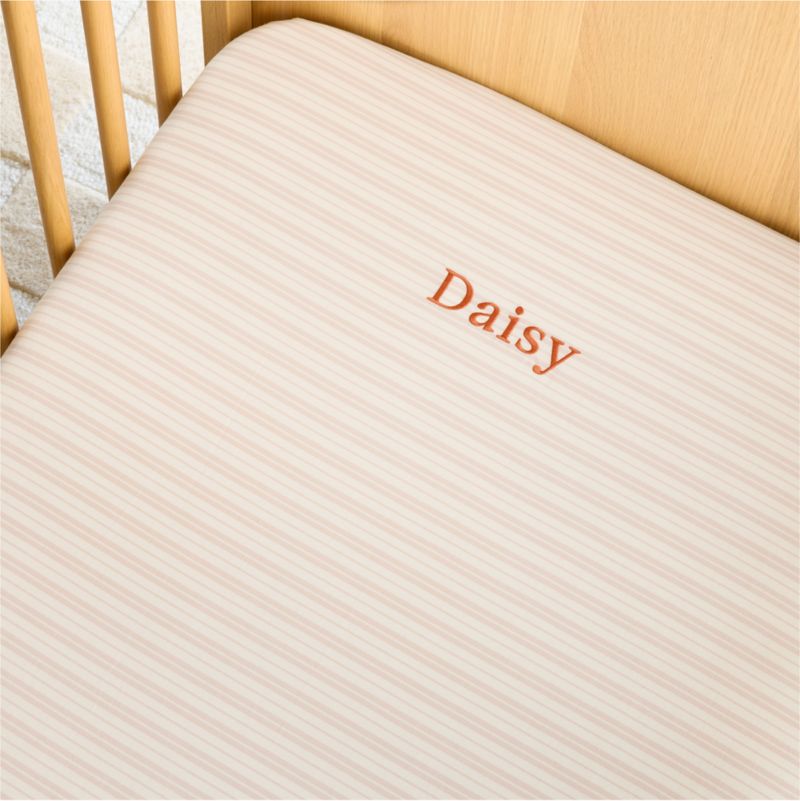Frenchie Dusty Blush 100% Organic Cotton Baby Crib Fitted Sheet by Leanne Ford - image 1 of 5