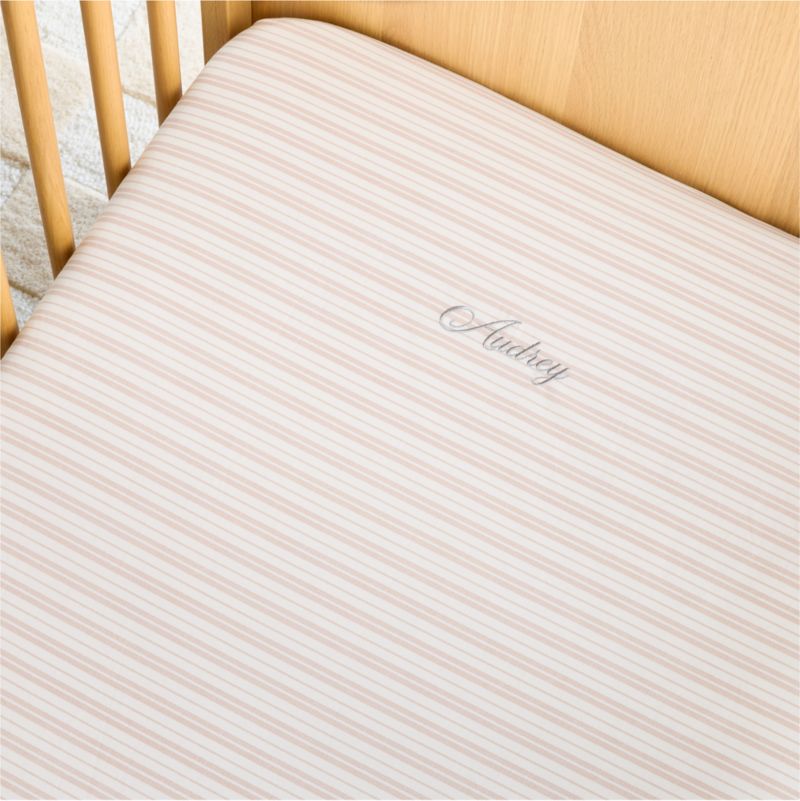 Frenchie Rosy Lilac 100% Organic Cotton Crib Fitted Sheet by Leanne Ford - image 1 of 7
