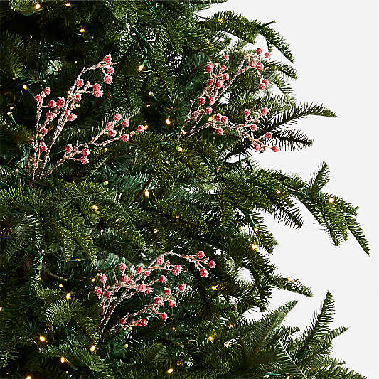 Frosted Red Berry Christmas Tree Pick