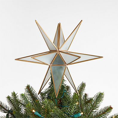 View Frosted Glass Star Christmas Tree Topper details