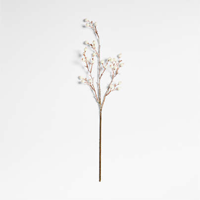 Frosted White Berry Christmas Tree Pick, Set of 4