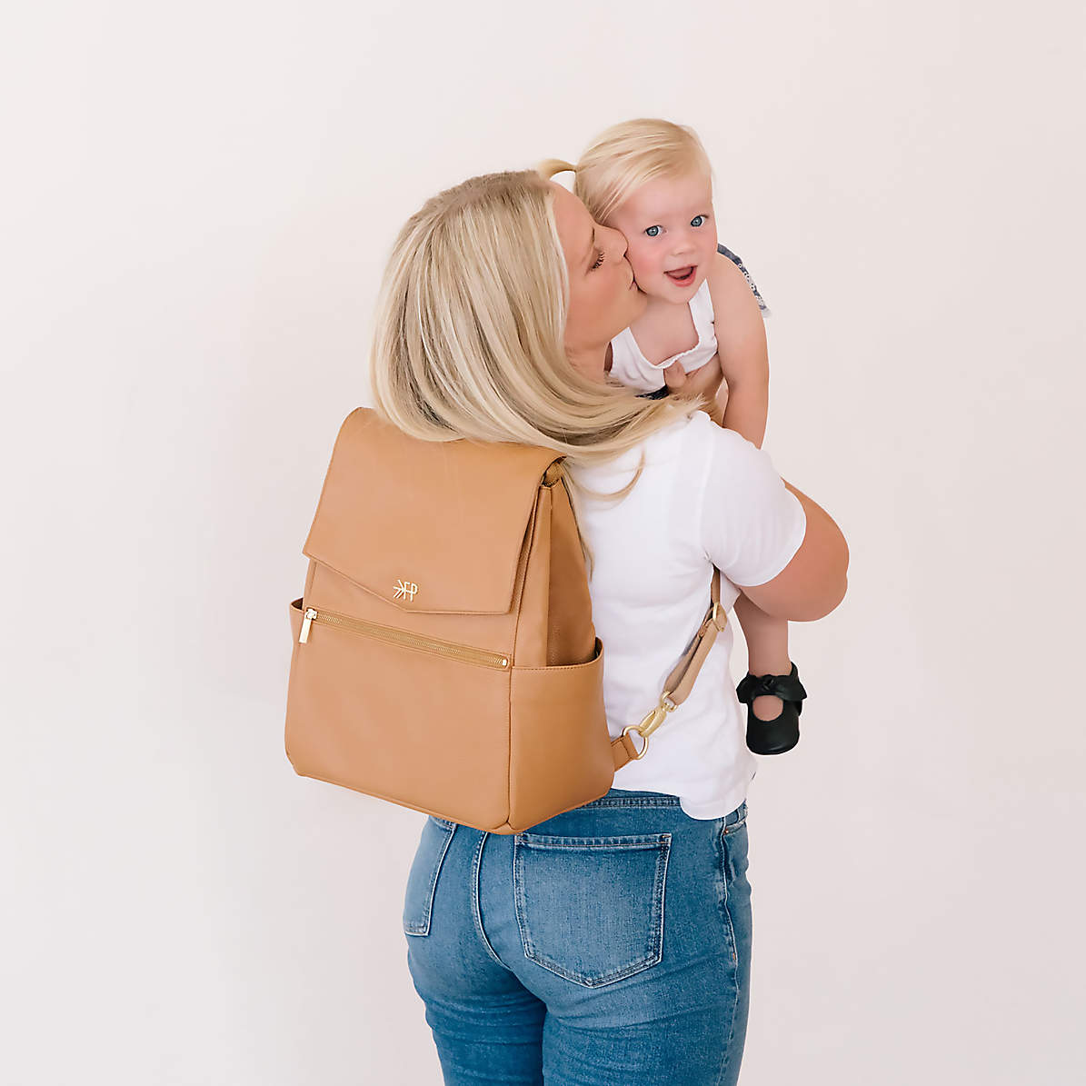 Crate&Barrel Freshly Picked Butterscotch Brown Diaper Bag