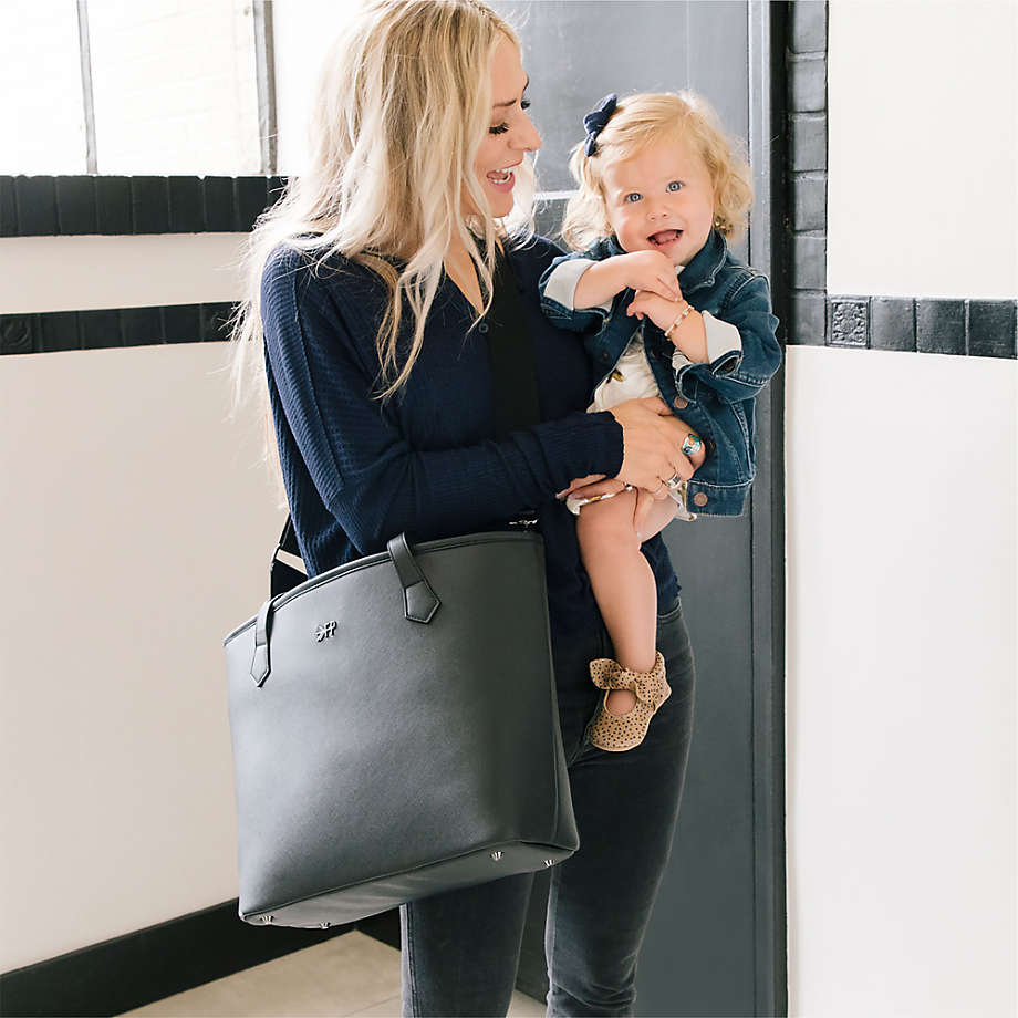 Black diaper bag clearance tote