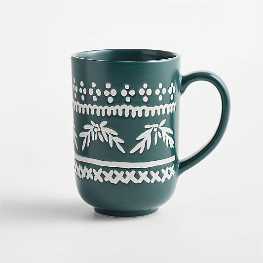Mistletoe Fair Isle Green 15-oz. Mug