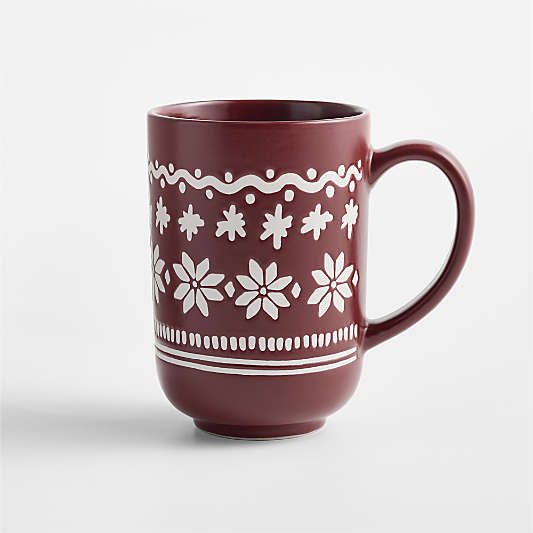 Snowflake Fair Isle Red 15-oz. Mug