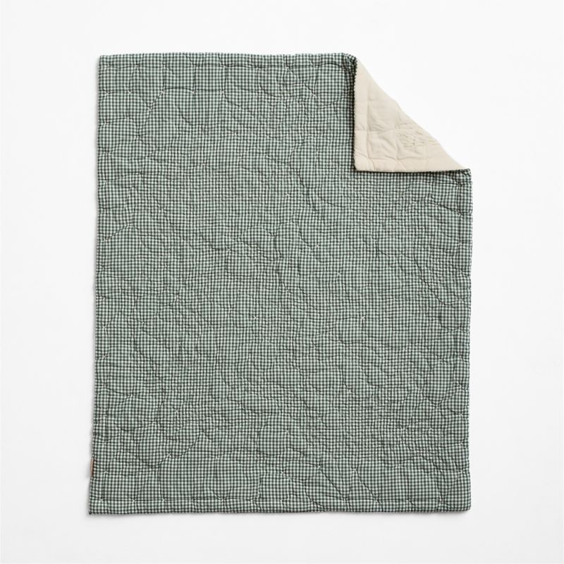 Forest Friends Embroidered Organic Cotton Baby Crib Quilt - image 5 of 7