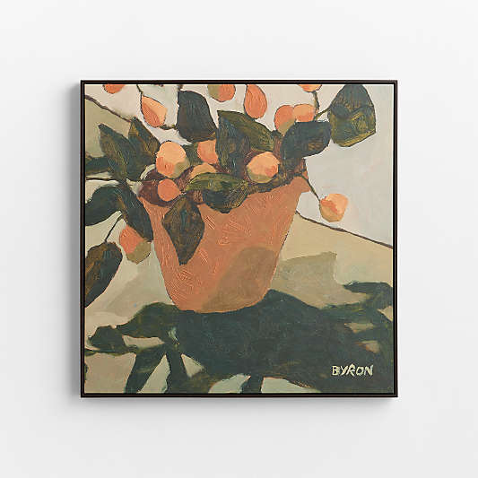 "Fruiting Clementines" by Sadie Byron 40"x40" Framed Wall Art Print