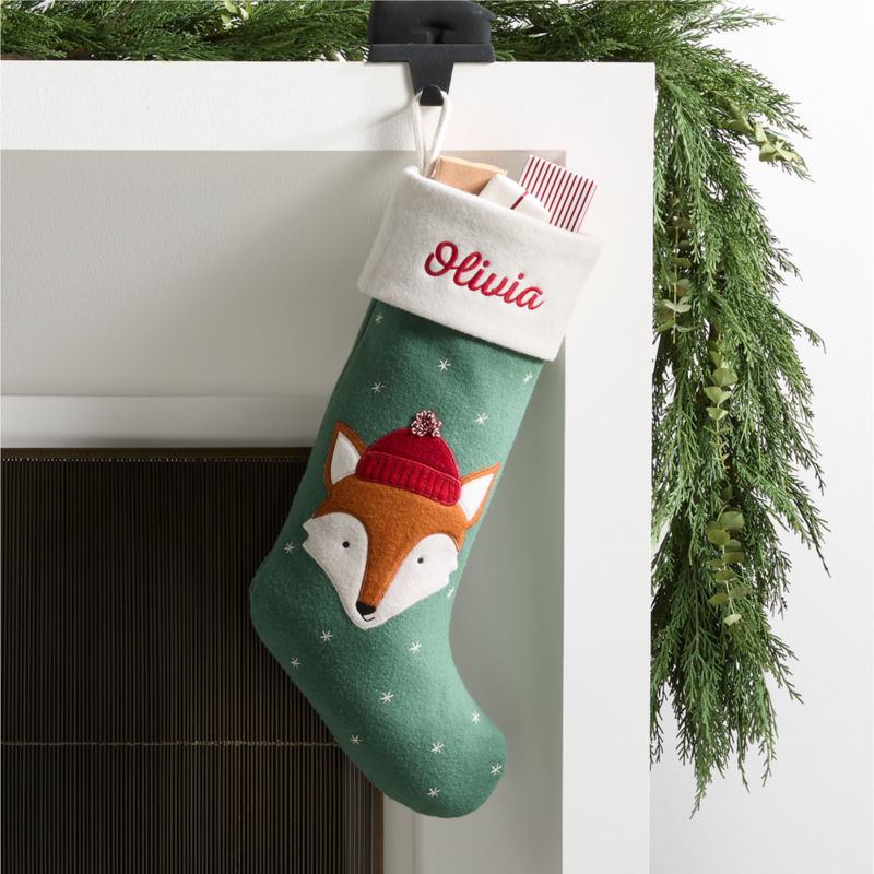 Festive Friends Felt Fox Kids Christmas Stocking - image 0 of 9