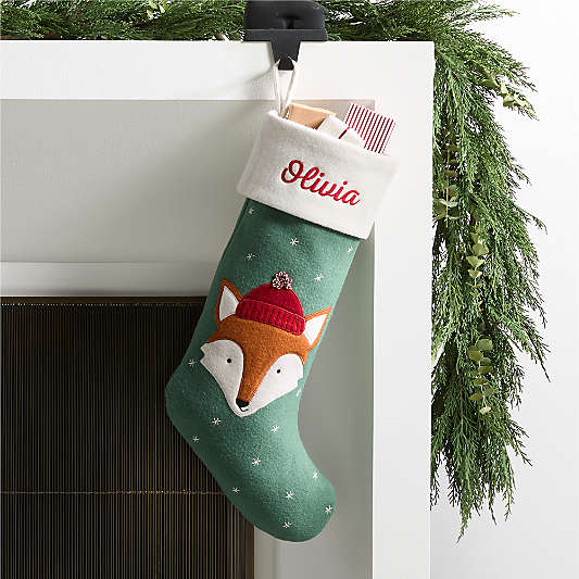 Festive Friends Felt Fox Kids Christmas Stocking