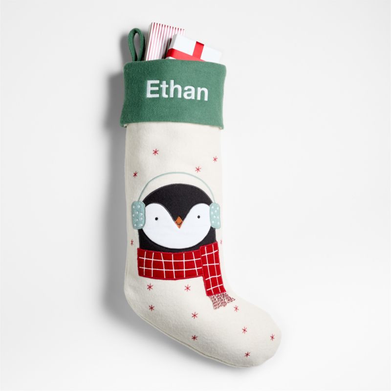 Festive Friends Felt Penguin Kids Christmas Stocking - image 7 of 9